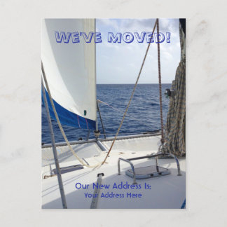 We've Moved Sailing Announcement Postcard