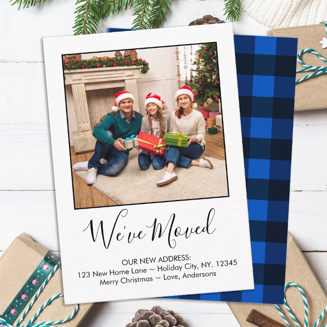 We've Moved Simple Custom Photo Holiday Moving Enclosure Card (Creator Uploaded)