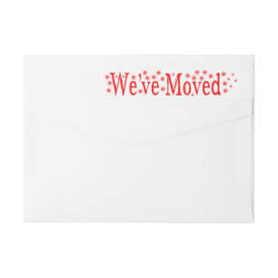 We've Moved Snowflake Christmas Wrap Around Label