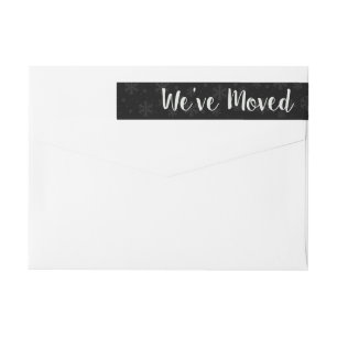 We've Moved Snowflake wraparound label