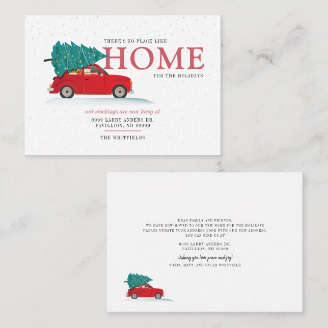 We've Moved To A New Holiday Home Moving Card (Front/Back)