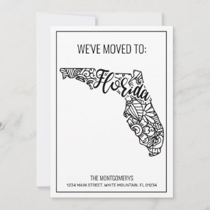 We've Moved To Florida State Floral Mandala Home Announcement