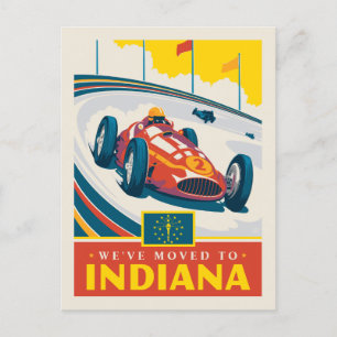 We've Moved To Indiana Invitation Postcard