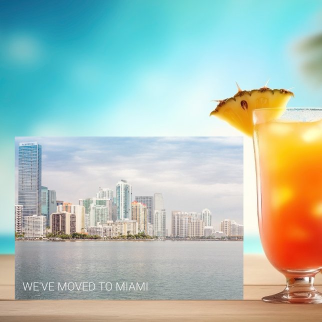 We've Moved to Miami Florida Beach Photo Moving Announcement (Creator Uploaded)