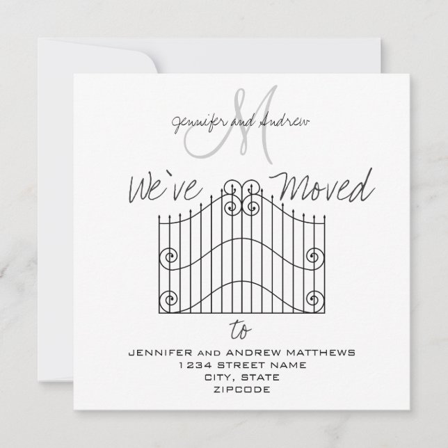 We've Moved to New Address Announcement (Front)