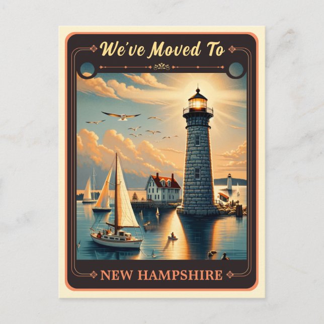 We've Moved To New Hampshire | Vintage Postcard (Front)