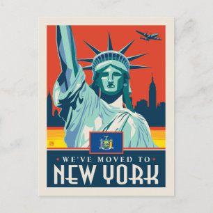 We've Moved To New York Invitation Postcard