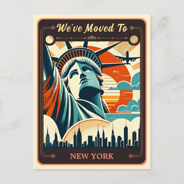 We've Moved To New York | Vintage Postcard (Front)