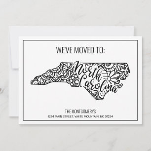 We've Moved To North Carolina State Floral Mandala Announcement