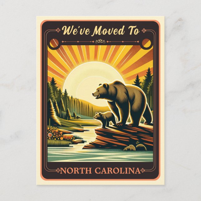 We've Moved To North Carolina | Vintage Postcard (Front)