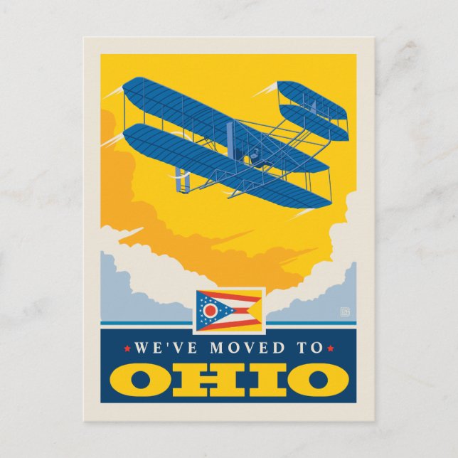 We've Moved To Ohio Invitation Postcard (Front)