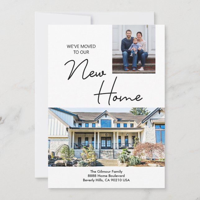 We've Moved to our New Home Custom photos  Holiday Card (Front)