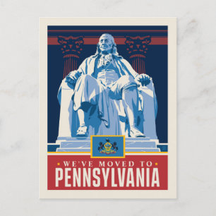 We've Moved To Pennsylvania Invitation Postcard