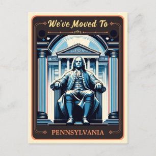 We've Moved To Pennsylvania Vintage Postcard