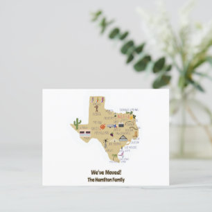 We've Moved to Texas Postcard