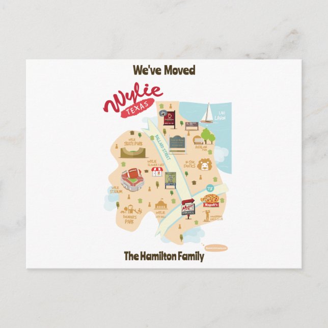 We've Moved to Wylie Texas Postcard (Front)