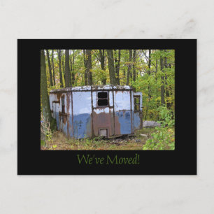 We've Moved Trailer Postcard