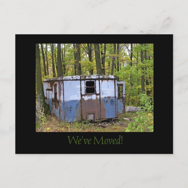 We've Moved Trailer Postcard (Front)