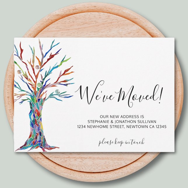 We've Moved Tree Announcement Card. (Creator Uploaded)