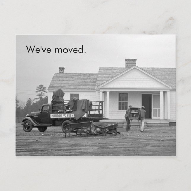 "We've Moved" Vintage Address Change Announcement Postcard (Front)