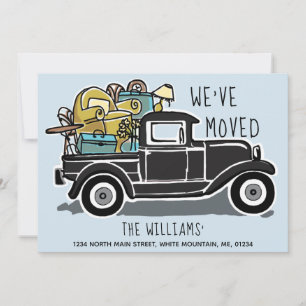We've Moved Vintage Black Truck Change of Address Announcement