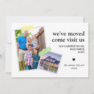 We've Moved Washi Tape Photos Custom  New Home Announcement