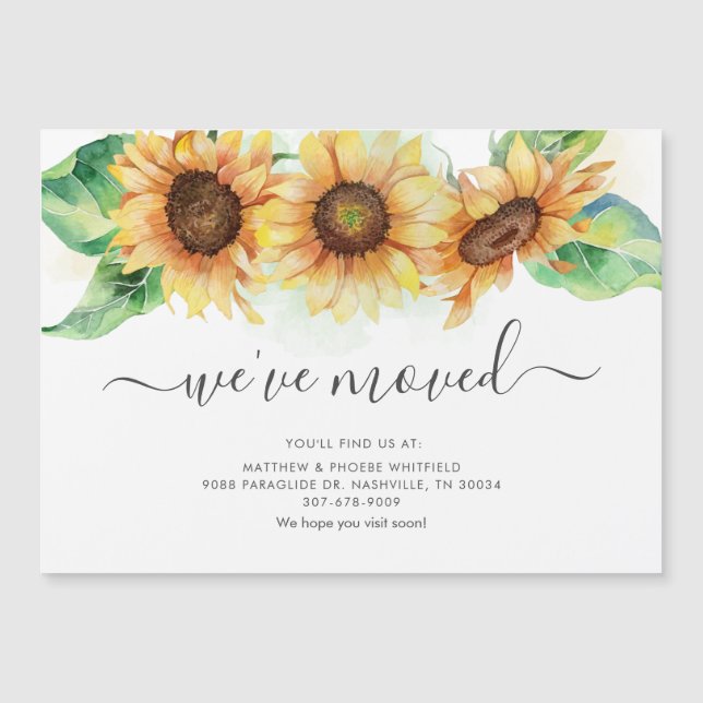 We've Moved Watercolor Moving Announcement (Front)