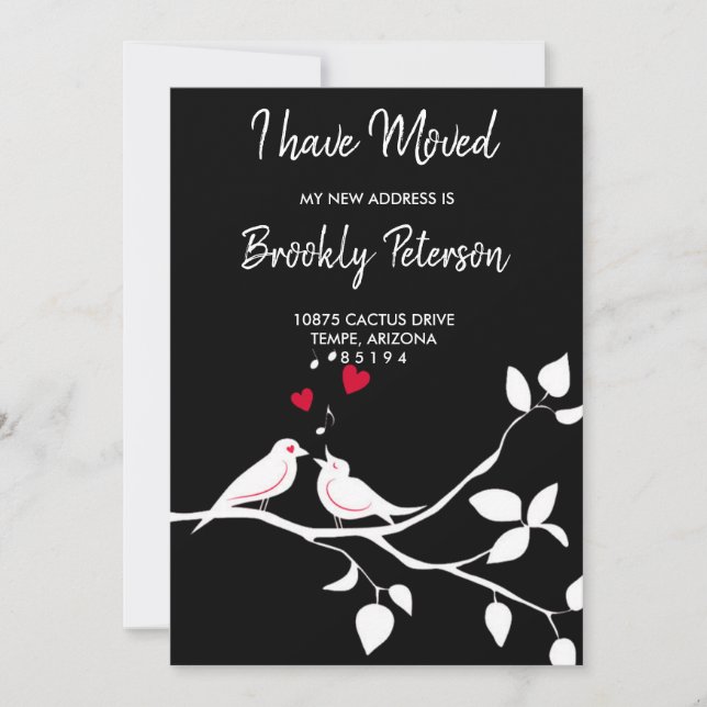 We've Moved  | Welcome Colourful bird  Invitation (Front)