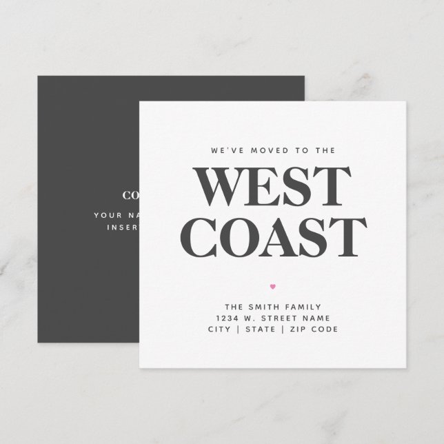 We've Moved West Coast New State Home Announcement (Front/Back)