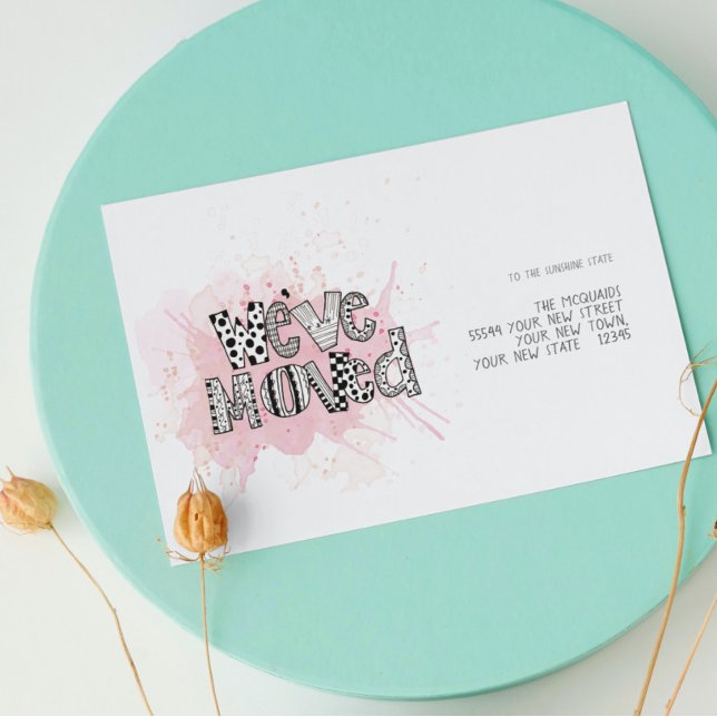 We've Moved Whimsical Watercolor Lettering  (Creator Uploaded)