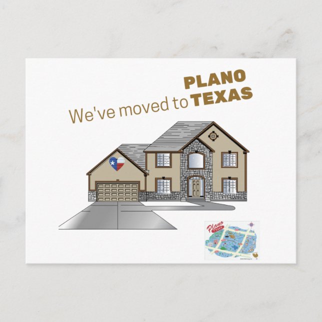 We've moves to Plano Texas Postcard (Front)