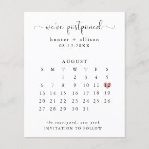 We've Postponed Calendar Save The Date
