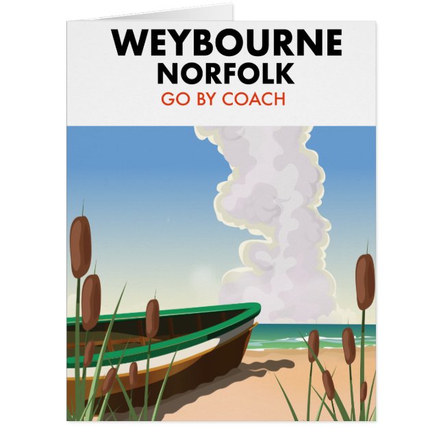 Weybourne norfolk beach poster. (Front)