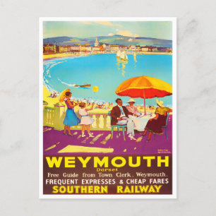 Weymouth England vintage travel Postcard