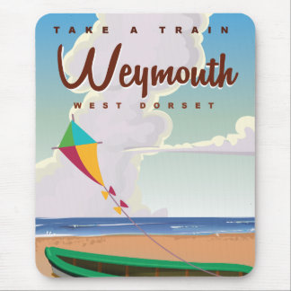 Weymouth England vintage vacation travel poster Mouse Pad