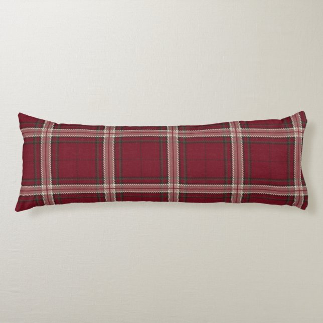 WG's Plaids Deep Red and Ivory from Aperitif Body Pillow (Front)