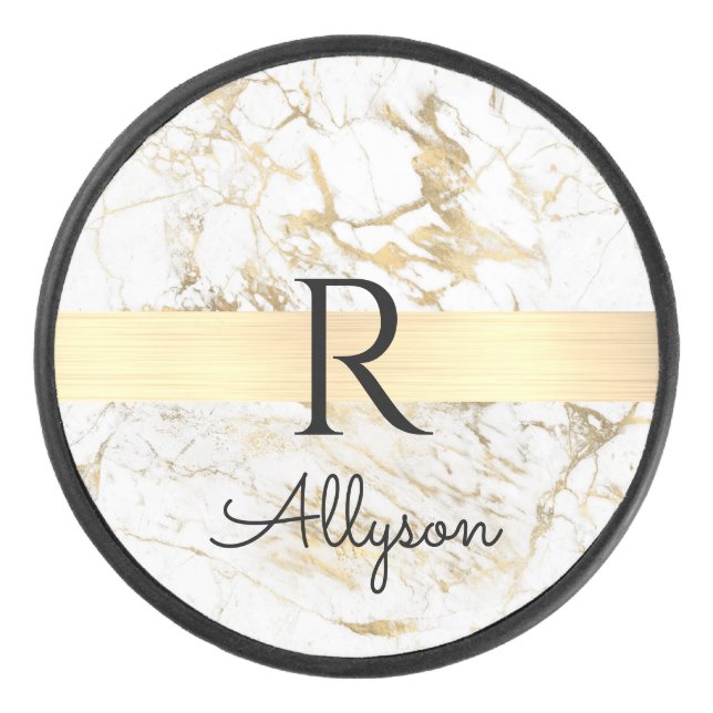 Wh & Gold Marble Gold Bar, do-it-yourself Nom Noir (Devant)