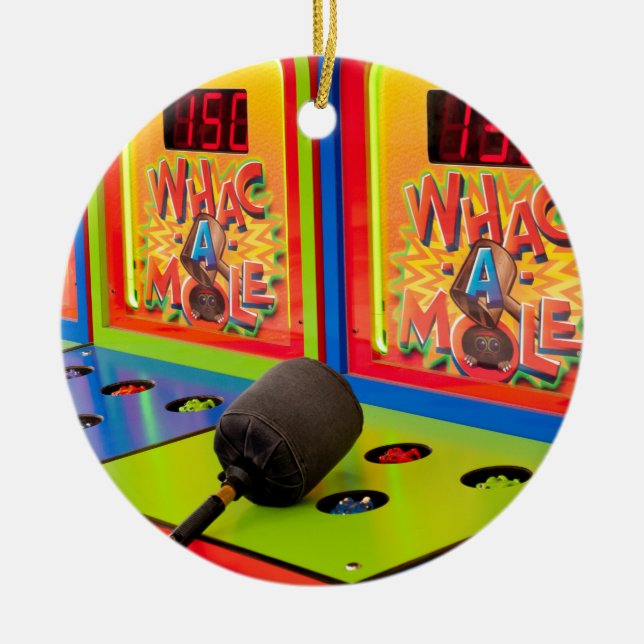 Whac A Mole Arcade Game Ceramic Ornament (Front)