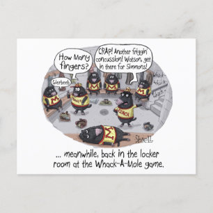 Whack-a-Mole Concussion Postcard