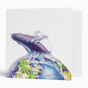 whale and earth design binder