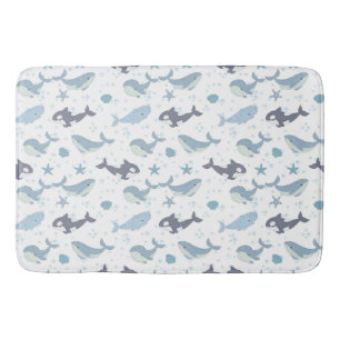 Whale and Killer whale Bath Mat