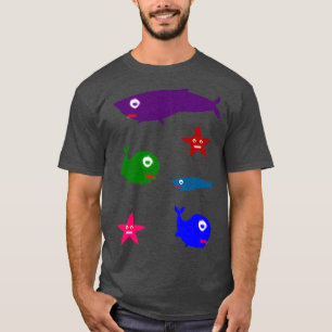 Whale and starfish T-Shirt