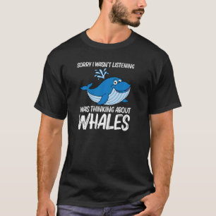 Whale Art For Men Women Orca Narwhal Blue Whales P T-Shirt