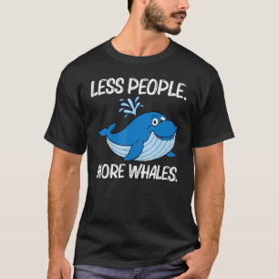 Whale Art For Men Women Orca Narwhal Blue Whales T-Shirt