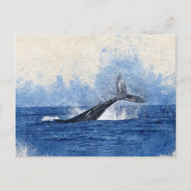 Whale art  postcard (Front)