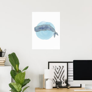 Whale Art Poster