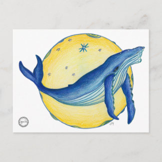 Whale Art, Sirian Starseed, Whale Postcard