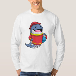Whale as Firefighter with Hose T-Shirt