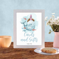 Whale Baby Shower Cards and Gifts