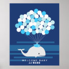 Whale | Baby shower guest book Print